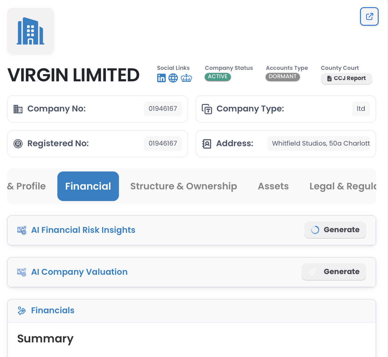 UK Companies Financials